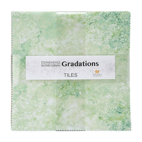 Stonehenge Quilting Cotton Tiles 10" Square Precuts - Pine Ridge - Gradations II Collection