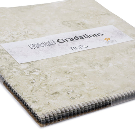 Stonehenge Quilting Cotton Tiles 10" Square Precuts - Slate - Gradations II Collection