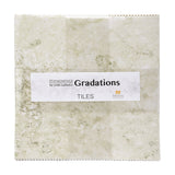 Stonehenge Quilting Cotton Tiles 10" Square Precuts - Slate - Gradations II Collection