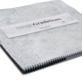 Stonehenge Quilting Cotton Tiles 10" Square Precuts - Graphite - Gradations II Collection