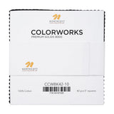 Northcott Quilting Cotton Chips 5" Square Precuts - Black - Colorworks Collection