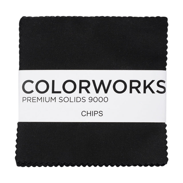Northcott Quilting Cotton Chips 5" Square Precuts - Black - Colorworks Collection