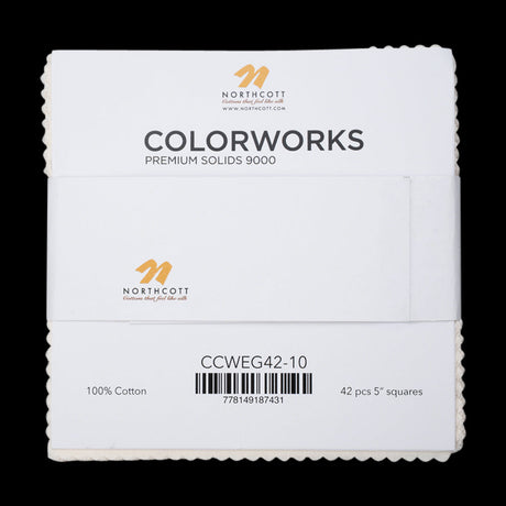 Northcott Quilting Cotton Chips 5" Square Precuts - Eggshell - Colorworks Collection