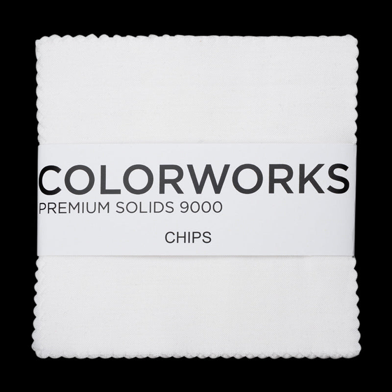 Northcott Quilting Cotton Chips 5" Square Precuts - Snow - Colorworks Collection