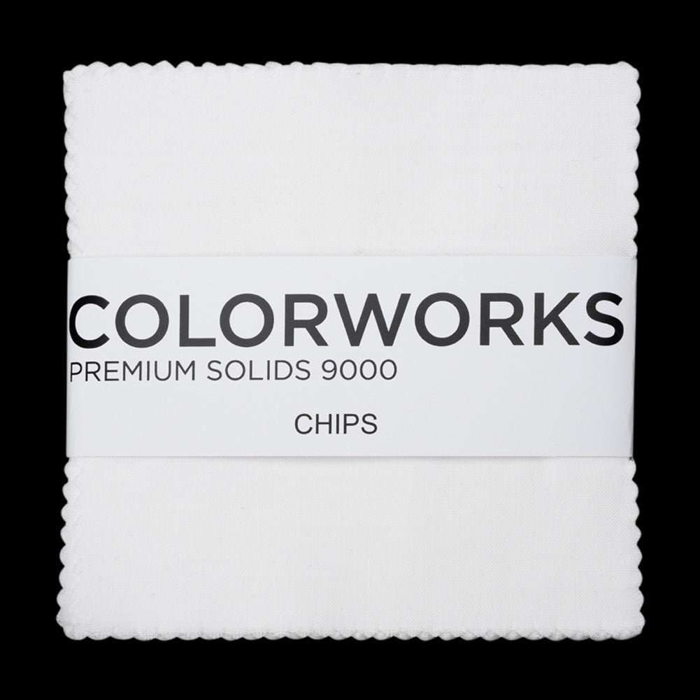 Northcott Quilting Cotton Chips 5" Square Precuts - Snow - Colorworks Collection