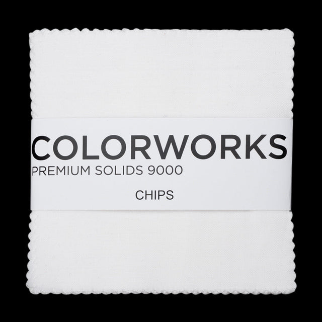 Northcott Quilting Cotton Chips 5" Square Precuts - Snow - Colorworks Collection
