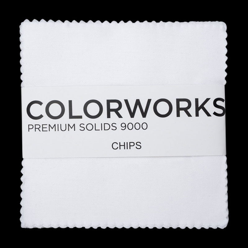 Northcott Quilting Cotton Chips 5" Square Precuts - Superwhite - Colorworks Collection