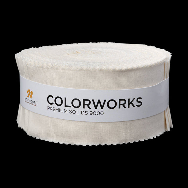 Northcott Quilting Cotton Strip Rolls 2.5" Strip Precuts - Eggshell - Colorworks Collection