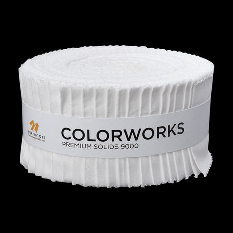 Northcott Quilting Cotton Strip Rolls 2.5" Strip Precuts - Snow - Colorworks Collection