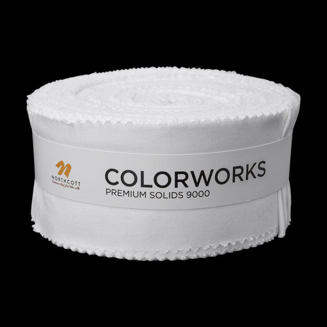 Northcott Quilting Cotton Strip Rolls 2.5" Strip Precuts - Superwhite - Colorworks Collection