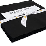 Northcott Quilting Cotton Tiles 10" Square Precuts - Black - Colorworks Collection
