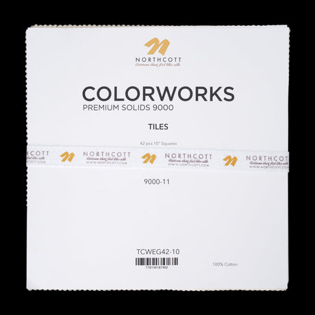 Northcott Quilting Cotton Tiles 10" Square Precuts - Eggshell - Colorworks Collection