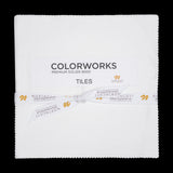 Northcott Quilting Cotton Tiles 10" Square Precuts - Snow - Colorworks Collection
