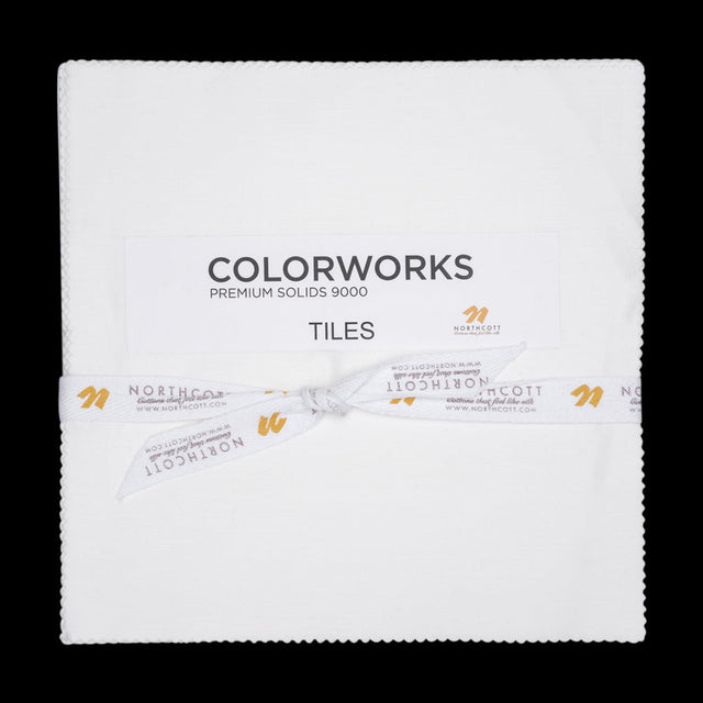 Northcott Quilting Cotton Tiles 10" Square Precuts - Snow - Colorworks Collection