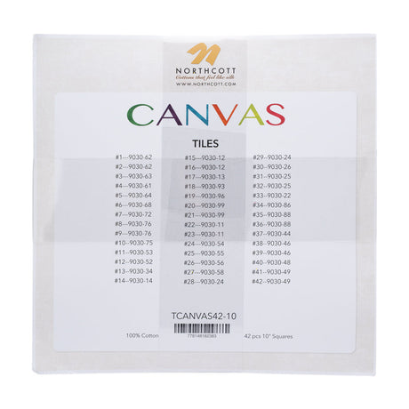 Northcott Quilting Cotton Tiles 10" Square Precuts - Multi - Canvas Collection