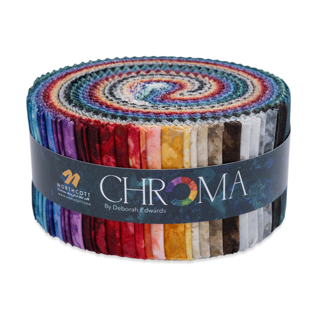 Northcott Quilting Cotton Strip Rolls 2.5" Strip Precuts - Multi - Chroma Collection