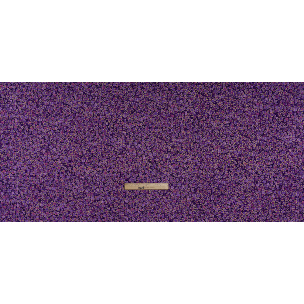 Metallic Printed Quilting Cotton by Northcott - Pansy Polka Dot Confetti - Shimmer Collection