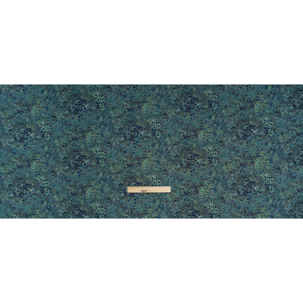 Metallic Printed Quilting Cotton by Northcott - Dusk River Rocks - Shimmer Collection