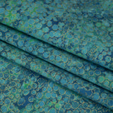 Metallic Printed Quilting Cotton by Northcott - Lagoon River Rocks - Shimmer Collection