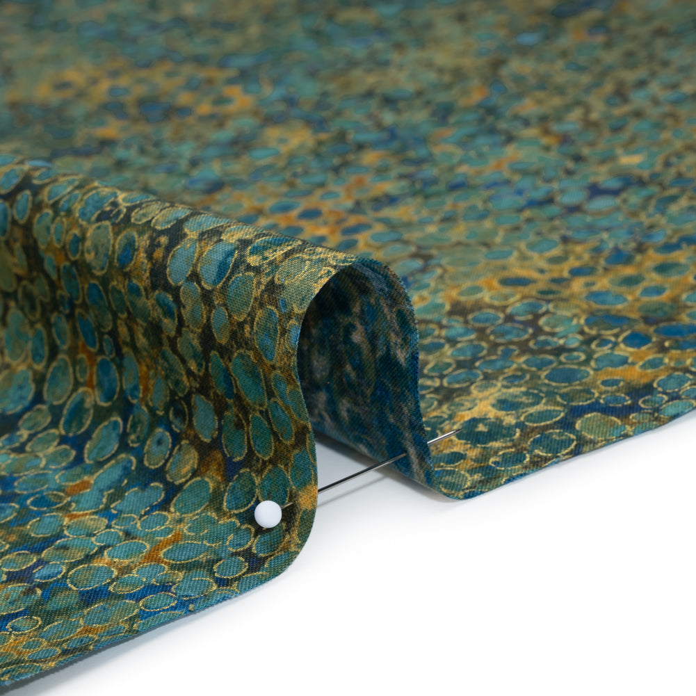 Metallic Printed Quilting Cotton by Northcott - Dawn River Rocks - Shimmer Collection
