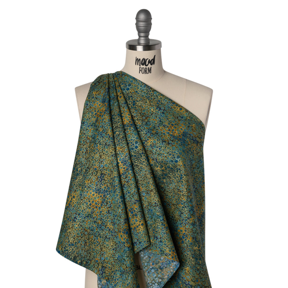 Metallic Printed Quilting Cotton by Northcott - Dawn River Rocks - Shimmer Collection