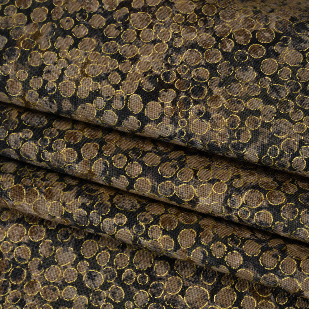 Metallic Printed Quilting Cotton by Northcott - Desert Sand River Rocks - Shimmer Collection