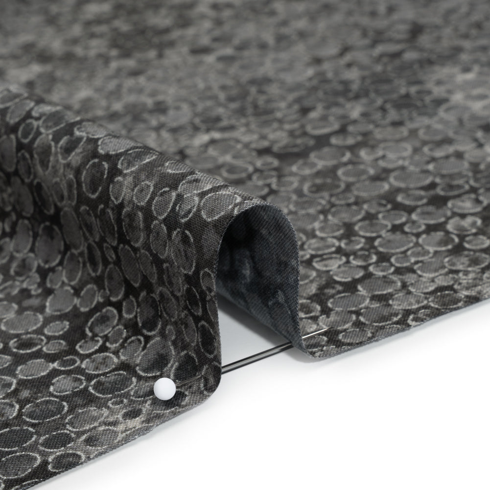 Metallic Printed Quilting Cotton by Northcott - City Fog River Rocks - Shimmer Collection