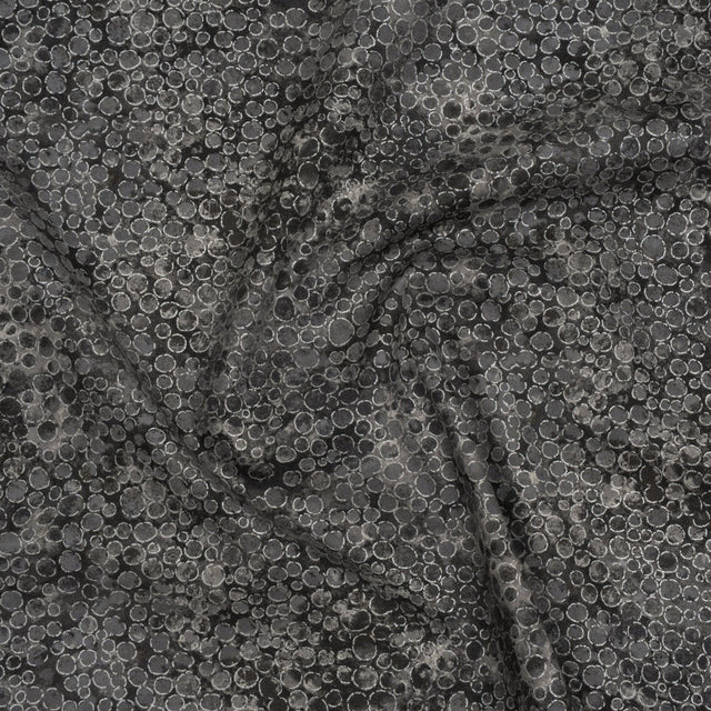 Metallic Printed Quilting Cotton by Northcott - City Fog River Rocks - Shimmer Collection