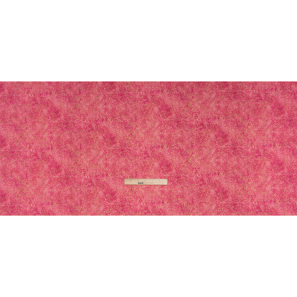 Metallic Printed Quilting Cotton by Northcott - Bubble Gum Pebbles - Shimmer Collection