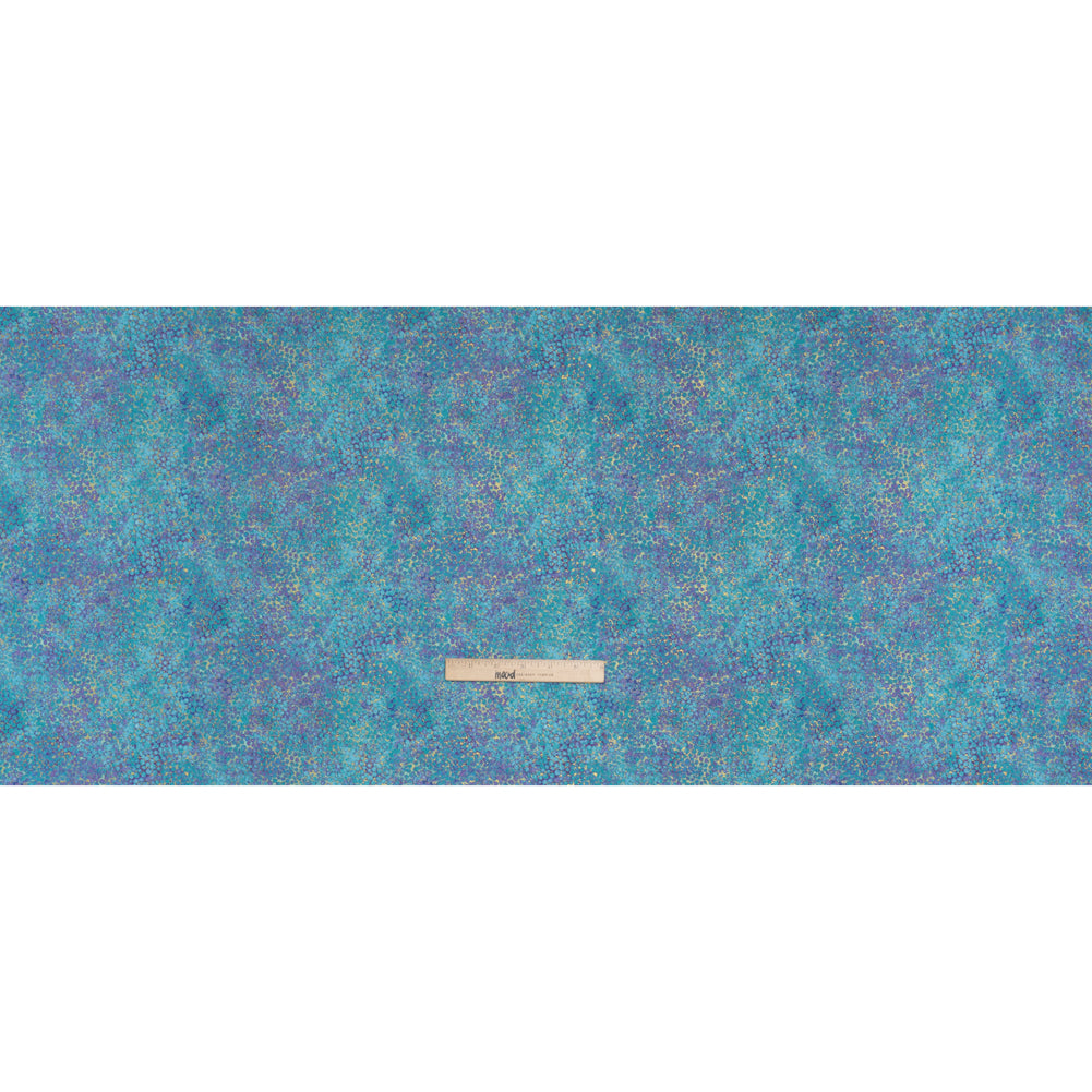 Metallic Printed Quilting Cotton by Northcott - Deep Sea Pebbles - Shimmer Collection