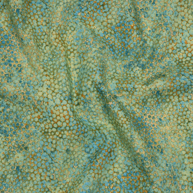 Metallic Printed Quilting Cotton by Northcott - Dawn Pebbles - Shimmer Collection