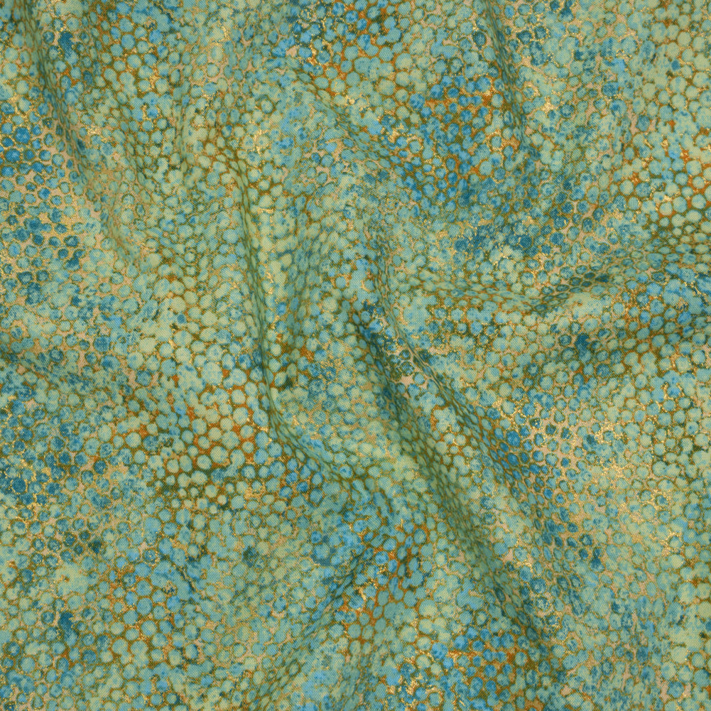 Metallic Printed Quilting Cotton by Northcott - Dawn Pebbles - Shimmer Collection