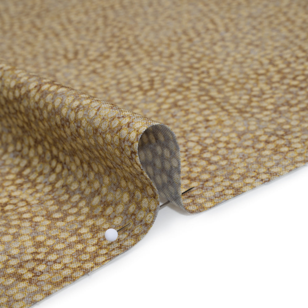 Metallic Printed Quilting Cotton by Northcott - Desert Sand Tiny Dots - Shimmer Collection