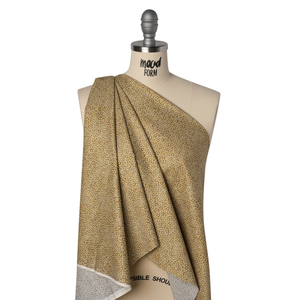 Metallic Printed Quilting Cotton by Northcott - Desert Sand Tiny Dots - Shimmer Collection