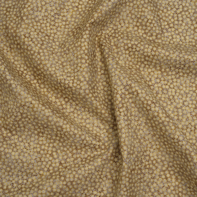 Metallic Printed Quilting Cotton by Northcott - Desert Sand Tiny Dots - Shimmer Collection