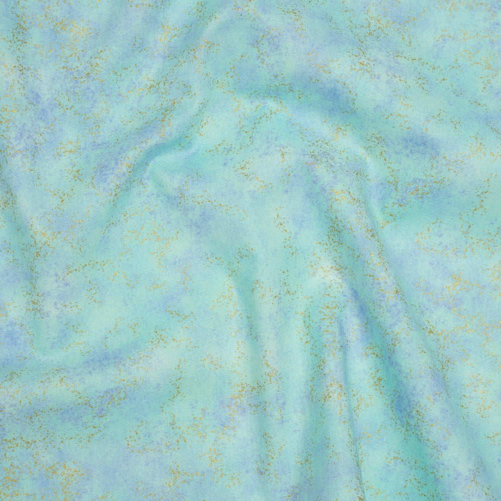 Metallic Printed Quilting Cotton by Northcott - Deep Sea Speckle - Shimmer Collection