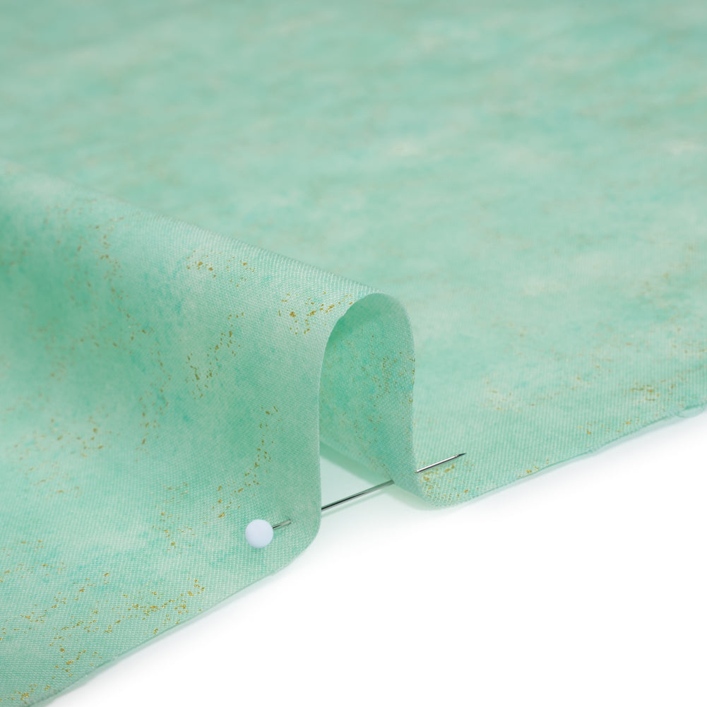 Metallic Printed Quilting Cotton by Northcott - Lagoon Speckle - Shimmer Collection