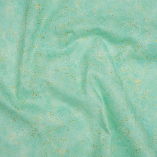 Metallic Printed Quilting Cotton by Northcott - Lagoon Speckle - Shimmer Collection