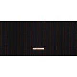 Printed Quilting Cotton by Ghazal Razavi for FIGO Studio - Black and Rainbow Dashed Stripes - Dusk Collection
