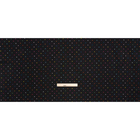 Printed Quilting Cotton by Ghazal Razavi for FIGO Studio - Black and Rainbow Xs - Dusk Collection