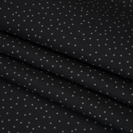 Printed Quilting Cotton by Ghazal Razavi for FIGO Studio - Black and Gray Dotty - Dusk Collection