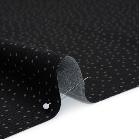 Printed Quilting Cotton by Ghazal Razavi for FIGO Studio - Black and Gray Dotty - Dusk Collection