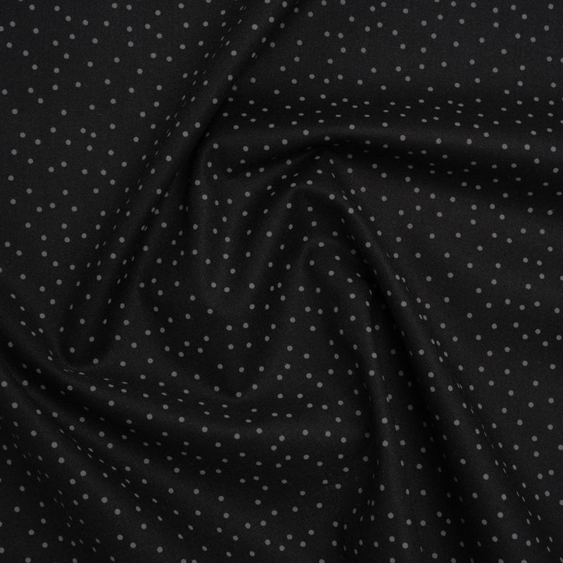 Printed Quilting Cotton by Ghazal Razavi for FIGO Studio - Black and Gray Dotty - Dusk Collection