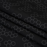 Printed Quilting Cotton by Ghazal Razavi for FIGO Studio - Black and Gray Hexies - Dusk Collection