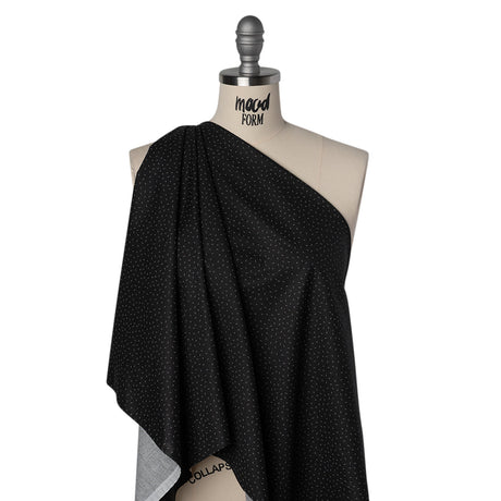 Printed Quilting Cotton by Ghazal Razavi for FIGO Studio - Black and Gray Dashes - Dusk Collection