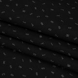 Printed Quilting Cotton by Ghazal Razavi for FIGO Studio - Black and Gray Jumbled Letters - Dusk Collection