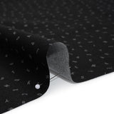 Printed Quilting Cotton by Ghazal Razavi for FIGO Studio - Black and Gray Jumbled Letters - Dusk Collection