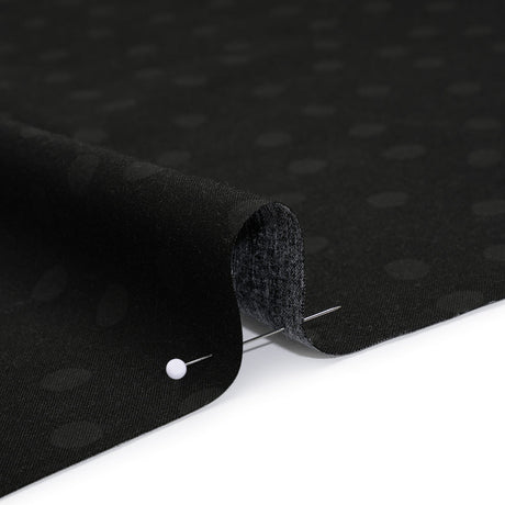 Printed Quilting Cotton by Ghazal Razavi for FIGO Studio - Black on Black Pom Poms - Dusk Collection