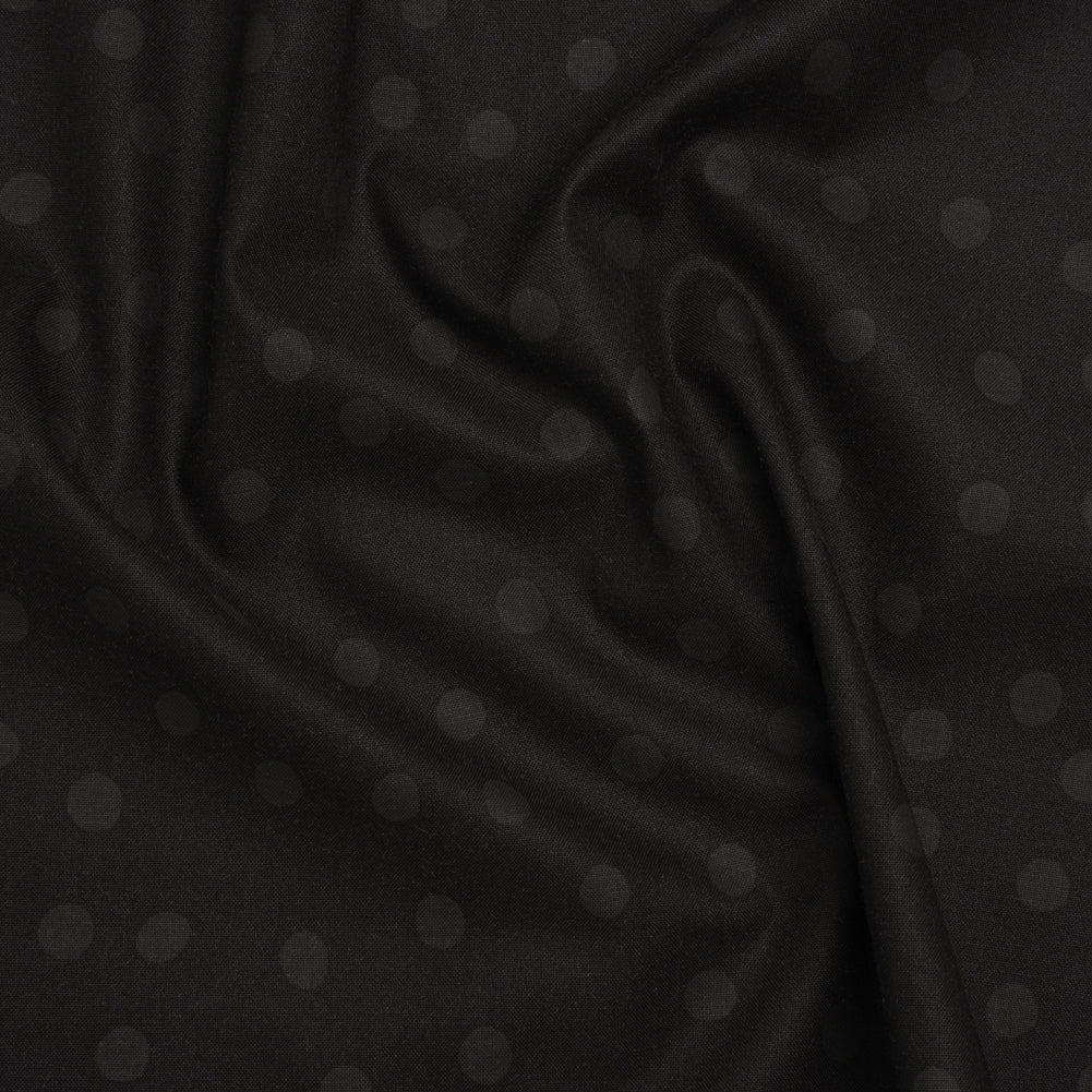 Printed Quilting Cotton by Ghazal Razavi for FIGO Studio - Black on Black Pom Poms - Dusk Collection