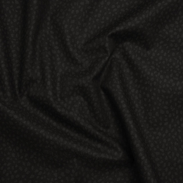 Printed Quilting Cotton by Ghazal Razavi for FIGO Studio - Black on Black Spotty - Dusk Collection